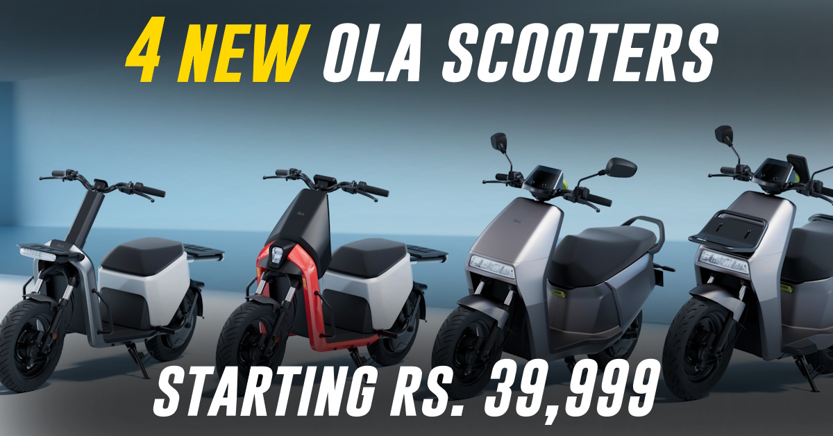 New low cost scooters from OLA Gig, Gig plus, S1 Z, S1 Z plus